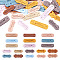 76Pcs 19 Style Microfiber Leather Labels, Handmade Embossed Tag, with Holes, for DIY Jeans, Bags, Shoes, Hat Accessories, Rectangle with Word Handmade, Mixed Color, 4pcs/color