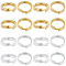 Beebeecraft 1 Box 80Pcs Split Jump Ring 8mm 24K Gold and 925 Sterling Silver Plated Double Loops Rings for Jewelry Necklaces Bracelet Earrings and Crafts