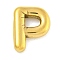 Ion Plating(IP) 304 Stainless Steel Pendants, Balloon Letter Charm, Golden, Letter P, 18.5x15x5mm, Hole: 3x2mm