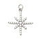 Brass Charms, Star, with ABS Plastic Imitation Pearls, Rack Plating, Long-Lasting Plated, Cadmium Free & Lead Free, with Jump Ring, Platinum, 22.5x20x2.5mm, Hole: 3.4mm