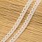 Cotton Ribbon for Jewelry Making, White, 3/8 inch(10mm), about 200yards/roll(182.88m/roll)