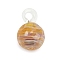 Handmade Lampwork Pendants, Round, Goldenrod, 27.5~28.5x17.5~18mm, Hole: 4.5~5mm