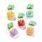 Opaque Resin Cabochons, Clover, Mixed Color, 13.5x8.5x5.5mm