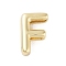 Rack Plating Brass Beads, for Personalized Name Necklace Making, Cadmium Free & Lead Free, Long-Lasting Plated, Real 18K Gold Plated, Letter F, 14.5x9.5x4.5mm, Hole: 1.5x10.5mm