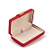 Rectangle PU Leather Jewelry Necklace Storage Boxes, Travel Portable Cases, with Iron Clasps, Red, 5.8x8.6x3.5cm, 81x47mm Inner Diameter
