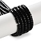 Natural Obsidian Beads Strands, Heishi Beads, Flat Round/Disc, 4x2~2.5mm, Hole: 0.7mm, about 154pcs/strand, 15.35''(39cm)