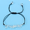 Natural Quartz Crystal Braided Bead Bracelets, 8-5/8 inch(22cm)