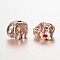 Elephant Alloy Beads, Rose Gold, 9.5x11.5x7.5mm, Hole: 2mm