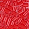 1 Box 5mm Melty Beads PE DIY Fuse Beads Refills for Kids, Tube, Red, 5x5mm, Hole: 3mm, about 500pcs/box