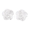 Transparent Acrylic Beads, Rose, Clear, 17.5x18x6.5mm, Hole: 1.6mm