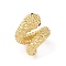Brass Spacer Beads, Long-Lasting Plated, Rack Plating, Lead Free & Cadmium Free, Snake, Real 18K Gold Plated, 7.5x9mm, Inner Diameter: 5.5~6mm