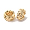 Long-Lasting Plated Brass Micro Pave Clear Cubic Zirconia Beads, Flower, Large Hole Bead, Real 14K Gold Plated, 7.9x4.3mm, Hole: 4.1mm