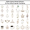 30Pcs 30 Styles Alloy Enamel Charms, Mixed Shapes, White, 12~22x7~22x1~3mm, Hole: 1.5~2mm, 1pc/style