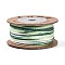 30M Segment Dyed Macrame Cotton Cord, Round Braided Rope, for Wall Hanging, Crafts, Gift Wrapping, Teal, 1mm, about 32.81 Yards(30m)/Roll