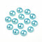 ABS Plastic Imitation Pearl Cabochons, Half Round, Pale Turquoise, 12x6mm