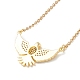 Clear Cubic Zirconia Eagle Pendant Necklace NJEW-O125-16G-2