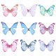 SUNNYCLUE 1 Box 180Pcs 9 Style Organza Butterflies Artificial Butterfly Spring Polyester Fabric Wing Butterflies Wings for jewellery Making Wedding Party Gathering Garden Decoration DIY Gift Supplies FIND-SC0004-18-1