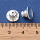 真鍮のスタッドピアスのパーツ  ラウンド  銀  10x7mm  穴：1mm FIND-Z039-10B-S-3