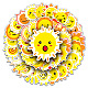 50Pcs Cartoon Sun-themed PVC Self-Adhesive Stickers PW-WG89750-01-5