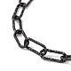 304 collar de cadena de clip de papel texturizado de acero inoxidable para mujer NJEW-P263-02EB-2