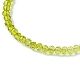 Collier de perles de verre rondelle à facettes pour femme NJEW-M208-01B-4