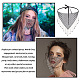 AHANDMAKER Fringe Masquerade Mask for Women AJEW-WH0312-36-6