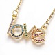 304 Stainless Steel Pendant Necklaces NJEW-O108-32G-1