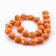 Opaque Solid Color Glass Beads Strands GLAA-E405-04-B04-2