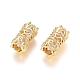 Brass Micro Pave Clear Cubic Zirconia European Beads X-OPDL-L016-03B-G-1