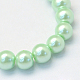 Backen gemalt pearlized Glasperlen runden Perle Stränge X-HY-Q003-6mm-04-2