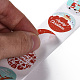 Rollo de pegatinas de papel autoadhesivo de punto redondo de Navidad de 4 patrones X-DIY-A042-03A-4
