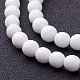 Synthétiques agate perles blanches de brins X-G-D419-8mm-01-2