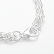 304 Stainless Steel Wheat Chain Bracelets BJEW-I252-09S-3