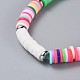 Polymer Clay Heishi Beads Beads Stretch Bracelets BJEW-JB04447-02-2