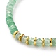 Bracelets extensibles de perles de jade de malaisie naturelles rondelles teintes BJEW-JB05806-03-2