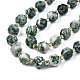 Natürliche grüne Fleck Jaspis Perlen Stränge G-N326-100-07-3