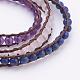Three Loops Natural Gemstone Wrap Bracelets BJEW-JB03280-2