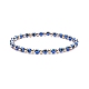 Bracciale elastico in resina con perline rotonde e perline in ottone da donna BJEW-JB08095-1