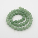 Aventurina verde natural hebras de perlas redondo G-P070-37-6mm-2