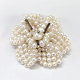 Elegant Mothers Day Gifts Flower Natural Pearl Brooches JEWB-M004-03-3