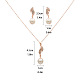 Trendy Women's Dangle Earrings and Pendant Necklaces Jewerly Sets SJEW-L192-09-2