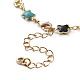 Handmade Brass Enamel Link Chains Jewelry Sets SJEW-JS01163-7