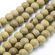Fili di perle di legno di canfora naturale WOOD-P011-08-6mm-1