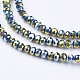 Electroplate Glass Beads Strands EGLA-J025-F02-3