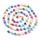 Chaînes de perles rondes en résine faites à la main AJEW-JB01166-1
