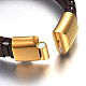 Bracelets de cordon en cuir BJEW-E352-11A-G-3