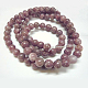 Perles naturelles de perles de lépidolite G-D135-6mm-05-2