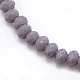 1 fil opaque solide moyen violet couleur facetté cristal verre rondelle perles brins X-EGLA-F049A-08-1