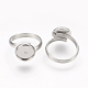 Componentes de anillos de dedo de 304 acero inoxidable ajustables STAS-E144-026-10mm-2