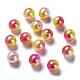 Perles en plastique imitation perles arc-en-abs OACR-Q174-12mm-17-1